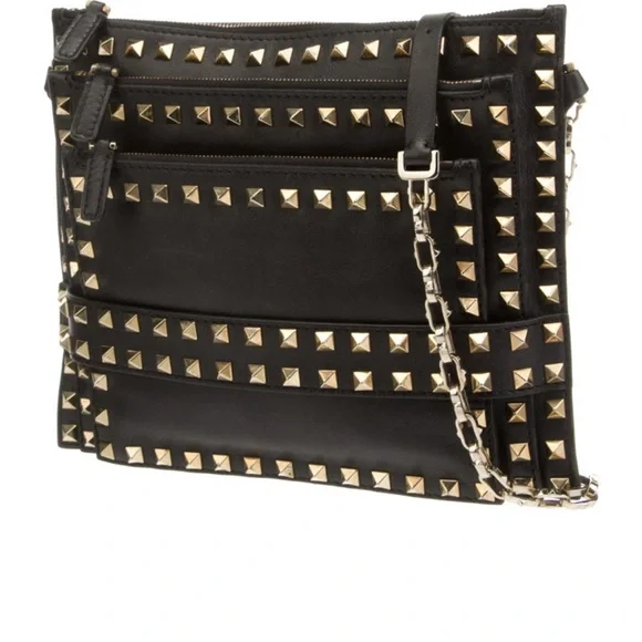 Valentino Rockstud Crossbody Bag Triple Zip - Picture 1 of 12